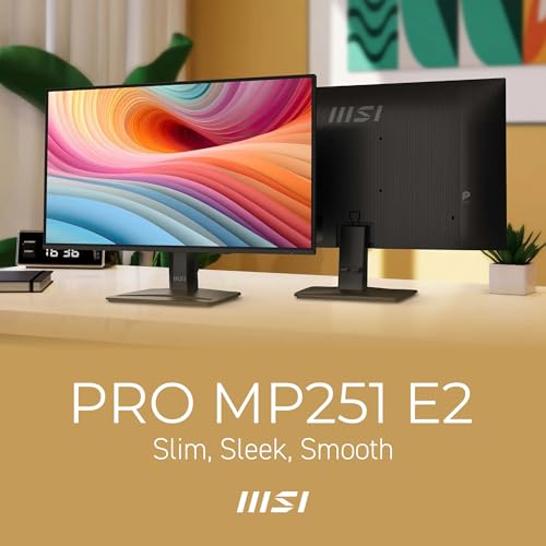 MSI PRO MP243L E14 24 inch IPS 1920 x 1080  FHD  Gaming Office Monitor  144Hz  Adaptive Synch  HDR Ready  HDMI  VGA Port VESA Mountable  Tilt  4 Side Slim Bezel 1ms  Black
