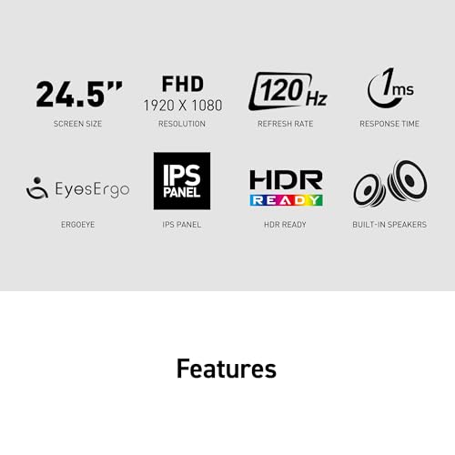 MSI PRO MP243L E14 24 inch IPS 1920 x 1080  FHD  Gaming Office Monitor  144Hz  Adaptive Synch  HDR Ready  HDMI  VGA Port VESA Mountable  Tilt  4 Side Slim Bezel 1ms  Black