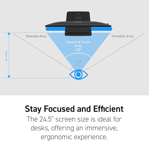 MSI PRO MP243L E14 24 inch IPS 1920 x 1080  FHD  Gaming Office Monitor  144Hz  Adaptive Synch  HDR Ready  HDMI  VGA Port VESA Mountable  Tilt  4 Side Slim Bezel 1ms  Black