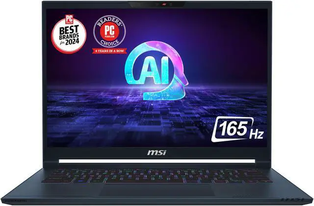 MSI Stealth 14 AI 14" FHD  165Hz NVIDIA GeForce RTX 4050  Intel  Core  Ultra7 155H 16GBDR5 1TB NVMe SSD Win 11PRO Ultra Thin and Light Gaming Laptop A1VEG 090US 