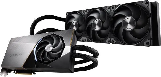 MSI Suprim GeForce RTX 5080 16GB GDDR7 PCI Express 5 0 x16 Graphics Card RTX 5080 16G SUPRIM LIQUID SOC