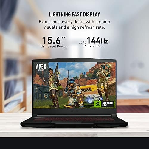 MSI Thin 15 15 6  144Hz FHD Gaming Laptop  Intel Core i7 13620H  NVIDIA Geforce RTX 4050  16GB DDR4  512GB NVMe SSD  WiFi 6E  Win 11  Black B13VE 2678US