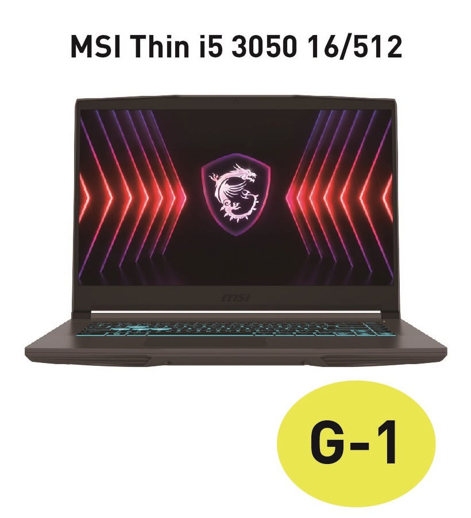 MSI Thin 15 6 inch FHD 144Hz Gaming Laptop Intel Core i5 13420H NVIDIA GeForce RTX 3050   16GB DDR4 512GB SSD Gray  2024 