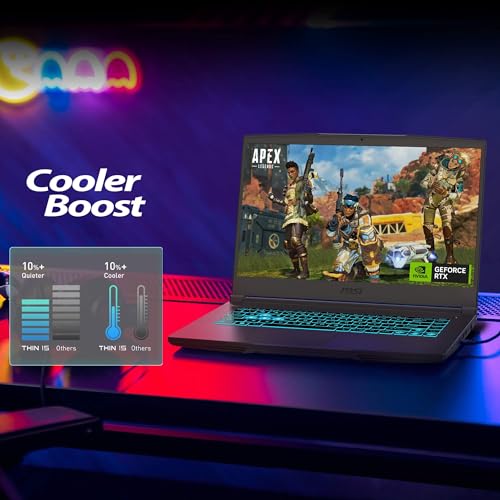MSI Thin 15 B13VE 1697CA 15 6 144Hz Gaming Laptop Intel  Core  i5 13420H RTX 4050 16GB 512GB NVMe SSD Win11