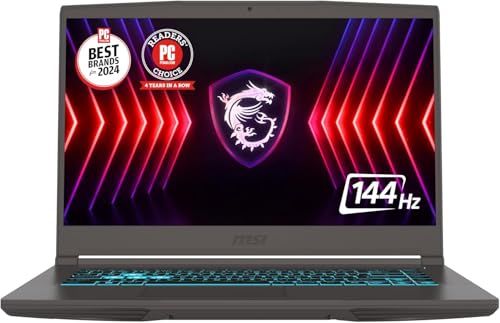 MSI Thin 15 Gaming Laptop 15 6 FHD IPS 144Hz Intel Octa core i5 13420H  Beats i7 12650H  16GB RAM 512GB SSD GeForce RTX 4060 Backlit USB C Win11 w/ICP Hub