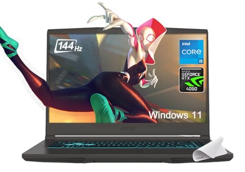 MSI Thin 15 Gaming Laptop  15 6 FHD Thin Bezel IPS 144Hz  Intel Octa core i5 13420H  Beats i7 11800H   GeForce RTX 4050  USB C  Windows 11  w/Mouse Pad 32GB RAM   1TB PCIe SSD 