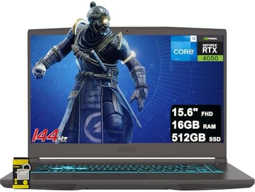 MSI Thin 15 Gaming Laptop 15 6 FHD IPS 144Hz Intel Octa core i5 13420H  Beats i7 12650H  16GB RAM 512GB SSD GeForce RTX 4060 Backlit USB C Win11 w/ICP Hub