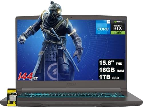 MSI Thin 15 Gaming Laptop 15 6 FHD IPS 144Hz Intel Octa core i5 13420H  Beats i7 12650H  16GB RAM 512GB SSD GeForce RTX 4060 Backlit USB C Win11 w/ICP Hub