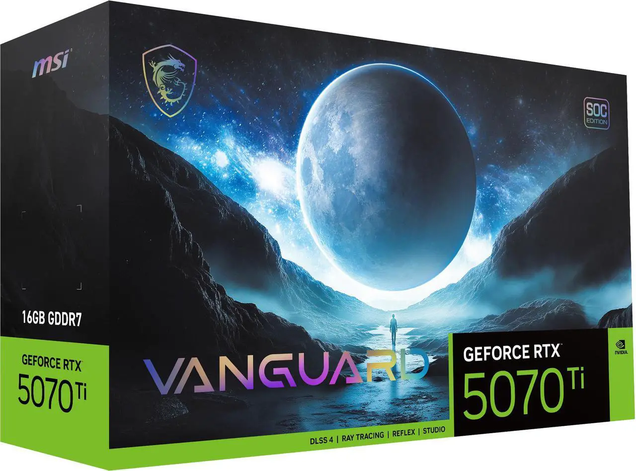 MSI VANGUARD GeForce RTX 5070 Ti 16GB GDDR7 PCI Express 5 0 Graphics Card RTX 5070 Ti 16G VANGUARD SOC
