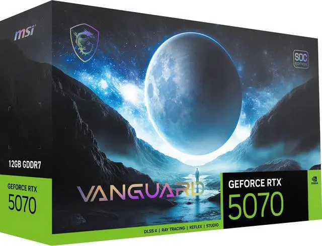 MSI VANGUARD GeForce RTX 5070 12GB GDDR7 PCI Express 5 0 Graphics Card RTX 5070 12G VANGUARD SOC