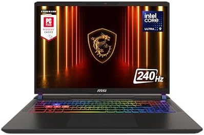 MSI Vector 16 HX AI 16  144Hz FHD  Gaming Laptop  Intel Core Ultra 7 255HX  NVIDIA Geforce RTX 5070Ti  16GB DDR5  512GB NVMe SSD  Thunderbolt 5  Wi Fi 6E  Win 11 Home  Cosmo Gray A2XWHG 212US