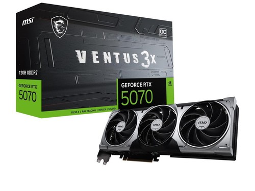 Tarjeta gráfica MSI Ventus GeForce RTX 5070 de 12 GB GDDR7 PCI Express 5.0 RTX 5070 12