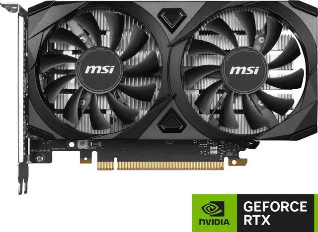 MSI Ventus GeForce RTX 3050 6GB GDDR6 PCI Express 4 0 x8 ATX Graphics Card RTX 3050 VENTUS 2X 6G OC