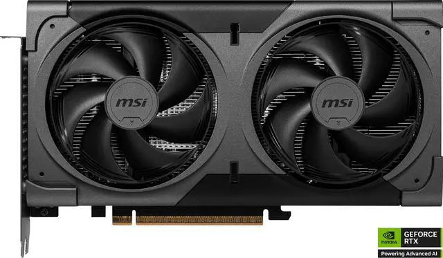 MSI Ventus GeForce RTX 5060 Ti 16GB GDDR7 PCI Express 5 0 x16  use x8  Graphics Card  RTX 5060 Ti 16G VENTUS 2X OC BLACK PLUS 