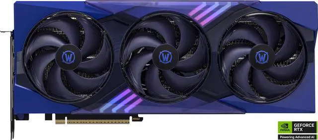 MSI World of Warcraft GeForce RTX 5070 12GB GDDR7 PCI Express 5 0 ATX Graphics RTX 5070 12G World of Warcraft MIDNIGHT VOID EDITION OC