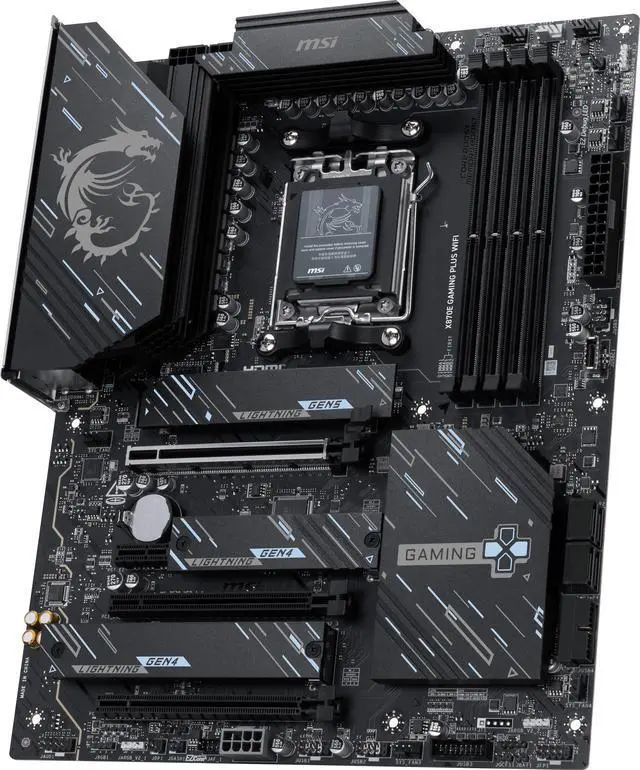 MSI X870E GAMING PLUS WIFI AM5 AMD X870E SATA 6GB/S  5G LAN DDR5 M 2 Wi Fi 7 ATX Motherboard