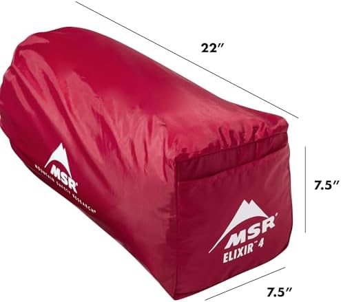MSR Elixir 4 Person Lightweight Backpacking Tent