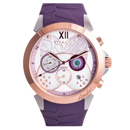 MULCO Watches for Women Bundle   Stainless Steel & Silicone Bands  Large Face Analog Quartz  Waterproof  Rose Gold & Gun Metal  Luxury Gift Set