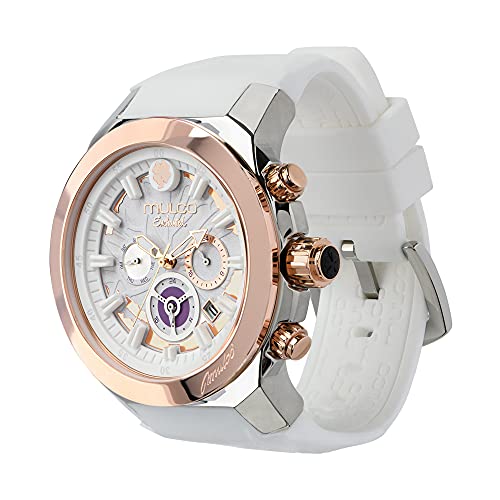 MULCO Watches for Women Bundle   Stainless Steel & Silicone Bands  Large Face Analog Quartz  Waterproof  Rose Gold & Gun Metal  Luxury Gift Set