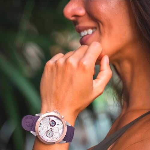 MULCO Watches for Women Bundle   Stainless Steel & Silicone Bands  Large Face Analog Quartz  Waterproof  Rose Gold & Gun Metal  Luxury Gift Set