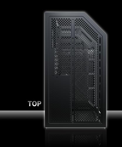 MUSETEX PC Case  Vertical GPU Mounting Design  Pre Installed 5 PWM ARGB Fans  360MM RAD Support  ATX Mid Tower Gaming PC Case with Type C  270  Full View Tempered Glass  Black GR3 