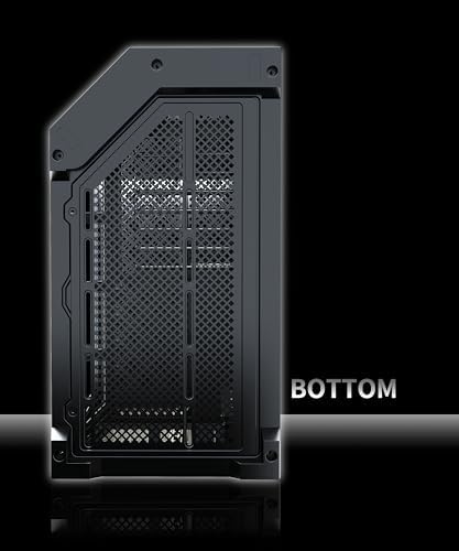MUSETEX PC Case  Vertical GPU Mounting Design  Pre Installed 5 PWM ARGB Fans  360MM RAD Support  ATX Mid Tower Gaming PC Case with Type C  270  Full View Tempered Glass  Black GR3 