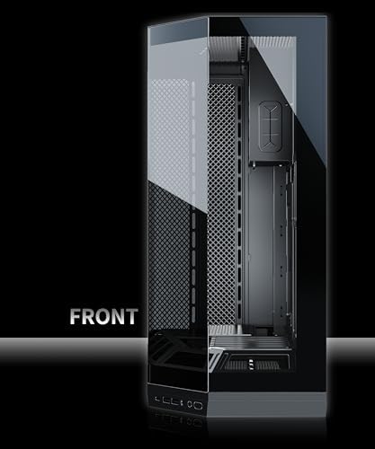 MUSETEX PC Case  Vertical GPU Mounting Design  Pre Installed 5 PWM ARGB Fans  360MM RAD Support  ATX Mid Tower Gaming PC Case with Type C  270  Full View Tempered Glass  Black GR3 