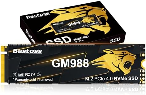 M 2 2280 NVMe SSD 512GB Internal PCIe Gen4  Up to 7200MB/s  SLC Cache & HMB  PS5/PC/Laptop  Tailored for Gamers  Video Editors  High End Creators  and AI Developers Demanding Blazing Fast Speed GM988