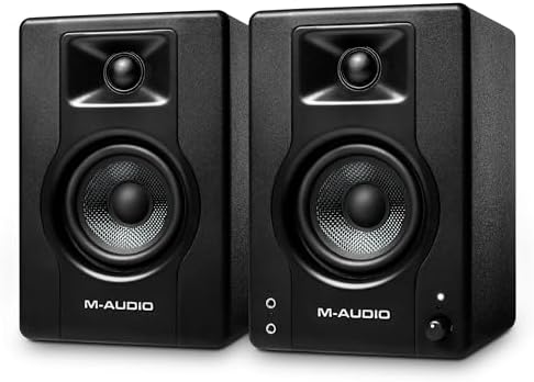 M AUDIO BX3 Pair 3 5 Studio Monitors  HD PC Speakers for Recording and Multimedia with Music Production Software