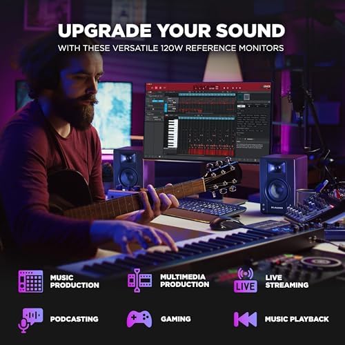 M AUDIO BX3 Pair 3 5 Studio Monitors  HD PC Speakers for Recording and Multimedia with Music Production Software