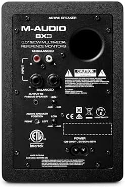 M AUDIO BX3 Pair 3 5 Studio Monitors  HD PC Speakers for Recording and Multimedia with Music Production Software