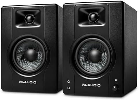 M AUDIO BX3 Pair 3 5 Studio Monitors  HD PC Speakers for Recording and Multimedia with Music Production Software