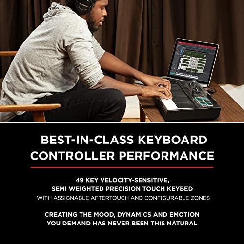 M AUDIO Oxygen Pro 61 Key USB MIDI Keyboard Controller With Beat Pads  MIDI assignable Knobs  Buttons and Faders  and Native Instruments Sound Package  NKS Integration 