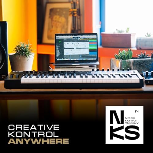 M AUDIO Oxygen Pro 61 Key USB MIDI Keyboard Controller With Beat Pads  MIDI assignable Knobs  Buttons and Faders  and Native Instruments Sound Package  NKS Integration 