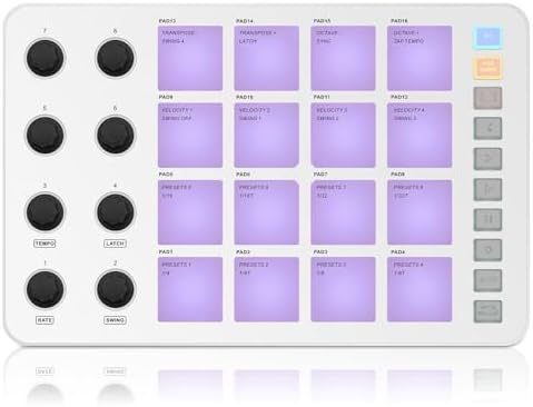 M VAVE 25 Key USB MIDI Keyboard Controller With 8 Backlit Drum Pads  Bluetooth Semi Weighted Professional dynamic keybed 8 Knobs and Music Production Software Included  Black