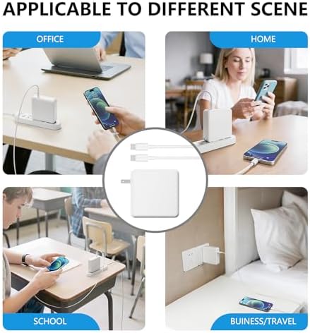 Mac Book Pro Charger   70W USB C Charger  Original Quality Fast Charger Compatible with MacBook pro/Air  M1 M2 M3 M4  ipad Pro and All USBC Device with a Storage Bag for Travel/School/Business Trip