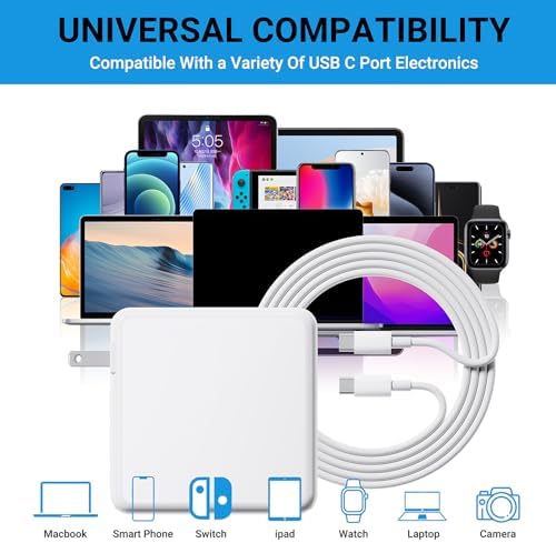 Mac Book Pro Charger   70W USB C Charger  Original Quality Fast Charger Compatible with MacBook pro/Air  M1 M2 M3 M4  ipad Pro and All USBC Device with a Storage Bag for Travel/School/Business Trip