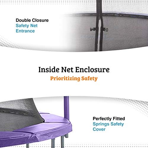 Machrus Upper Bounce 14 FT Round Trampoline Set with Safety Enclosure System   Backyard Trampoline   Outdoor Trampoline for Kids   Adults