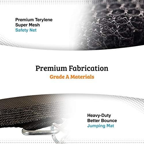 Machrus Upper Bounce 14 FT Round Trampoline Set with Safety Enclosure System   Backyard Trampoline   Outdoor Trampoline for Kids   Adults