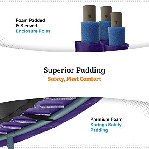 Machrus Upper Bounce 14 FT Round Trampoline Set with Safety Enclosure System   Backyard Trampoline   Outdoor Trampoline for Kids   Adults