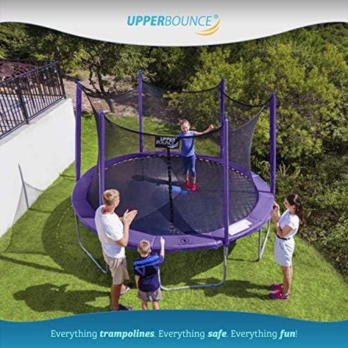 Machrus Upper Bounce 14 FT Round Trampoline Set with Safety Enclosure System   Backyard Trampoline   Outdoor Trampoline for Kids   Adults