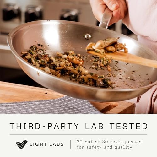 Made In Cookware   10 Inch Stainless Steel Frying Pan   5 Ply Stainless Clad   Professional Cookware   Crafted in Italy   Induction Compatible