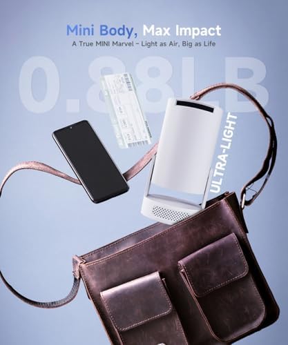 Magcubic Mini Projector with WiFi 6 and Bluetooth 5 4  Portable Projector 4K Support  5W Soundbase Speaker  Auto Vertical Keystone 180 Rotatable Smart Proyector for Movie Home Outdoor