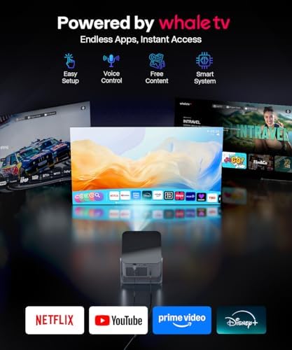 Magcubic Mini Projector with WiFi and Bluetooth  600ANSI Native 1080P Projector  Compatible with Netflix  Auto Focus & Vertical Keystone  15W Speaker HY350NTV Smart Proyector for Movie Home Outdoor