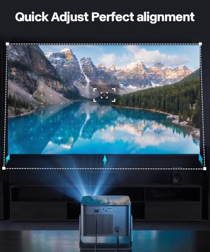 Magcubic Mini Projector with WiFi and Bluetooth  600ANSI Native 1080P Projector  Compatible with Netflix  Auto Focus & Vertical Keystone  15W Speaker HY350NTV Smart Proyector for Movie Home Outdoor