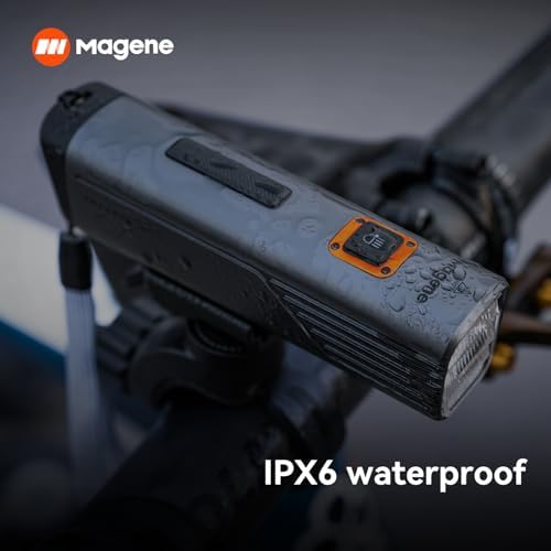 Magene AT1200/1600 Smart Bike Headlights   Bright 1200/1600 Lumens  85h Battery  Rechargeable Bicycle Light Front  Compatible with Garmin Edge 530 