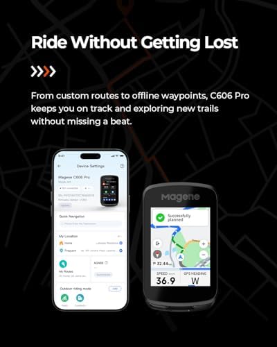 Magene C606 Pro GPS Bike Computer   2 8 Transflective Touchscreen  25Hr Battery  Offline Navigation  Climb Pro  Live Segments  ANT /Bluetooth Cycling Computer