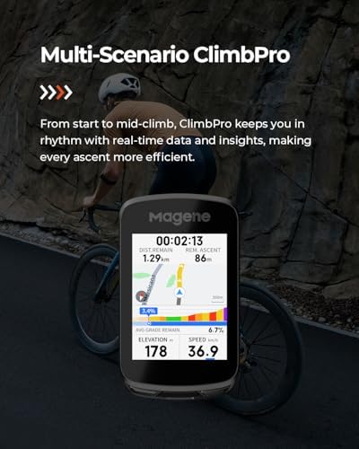 Magene C606 Pro GPS Bike Computer   2 8 Transflective Touchscreen  25Hr Battery  Offline Navigation  Climb Pro  Live Segments  ANT /Bluetooth Cycling Computer