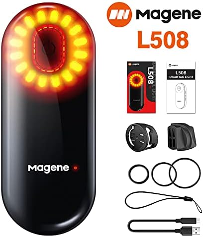Magene L508 Bike Radar Tail Light  Smart Rear View Radar Taillight Compatible with Some Bike Computers and Watches  Support Magene Utility APP Display