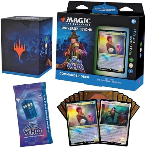 Magic  The Gathering Doctor Who Commander Deck Bundle   Includes All 4 Decks  1 Masters of Evil  1 Blast from The Past  1 Timey Wimey  and 1 Paradox Power Deck Set 